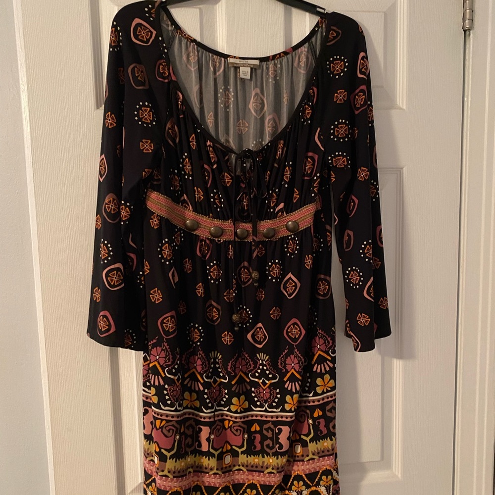 Boston Proper midi long sleeved dress